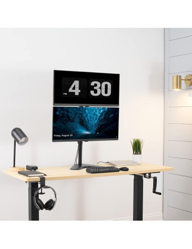 Soporte Doble para Monitor VIVO STAND-V002L, 13-34" Negro