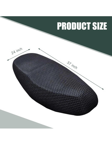 Funda de Asiento de Motocicleta Zeathery HERYZYT3334BL-L Negra