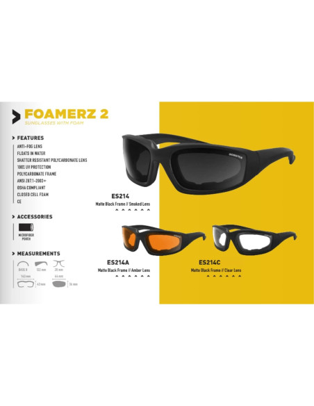 Gafas de sol deportivas Bobster Foamerz 2 con protección UV Gafas de sol deportivas Bobster Foamerz 2 con protección UV