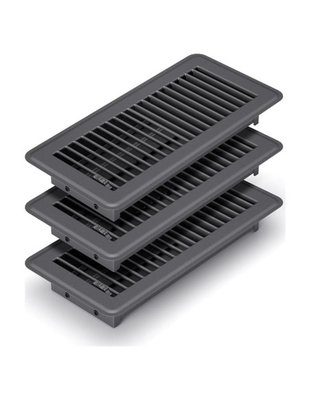 Rejilla de Piso Ajustable FanGoFast 4x10 Gris Oscuro - 3 Paquetes Rejilla de Piso Ajustable FanGoFast 4x10 Gris Oscuro - 3 Paquetes