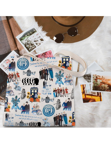 Bolsa Tote Dr. Who Ensianth - Algodón, 33.9x39 cm, Unisex