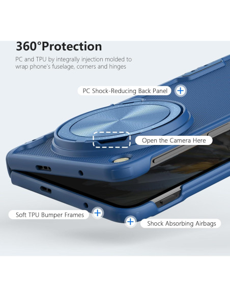 Funda Plegable Nillkin para OnePlus Open Negra con Soporte Funda Plegable Nillkin para OnePlus Open Negra con Soporte