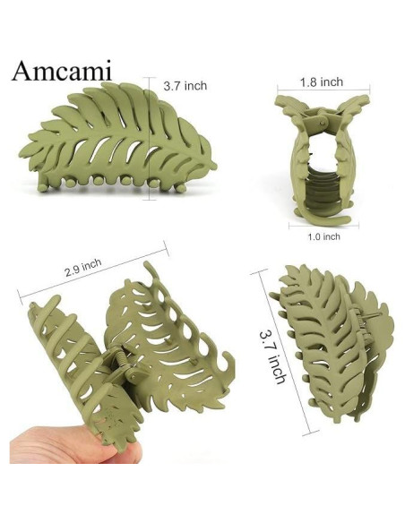 Clips de Garra para Cabello AMCAMI 9.4cm Antideslizantes - 8 Piezas