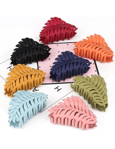 Clips de Garra para Cabello AMCAMI 9.4cm Antideslizantes - 8 Piezas