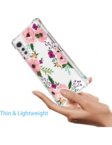 Funda Floral LG Velvet 5G - TPU Transparente Antigolpes