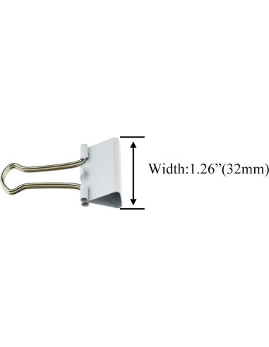 Clips de Encuadernación HAHIYO Acero Resistente 32 mm 13 Piezas
