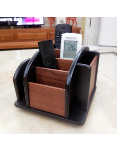 Caddy organizador de escritorio YCL YUCHUNLIN de madera 18x18cm 2