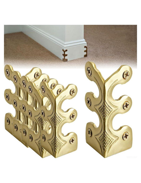6 Protectores de Esquinas de Metal Vintage CRIDENG - Oro 6 Protectores de Esquinas de Metal Vintage CRIDENG - Oro