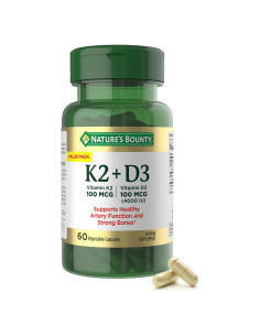 Suplemento Vitamina D3 K2 Nature's Bounty 60 Cápsulas
