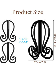 Soporte para Pelucas Grevosea Negro 36 cm Portátil y Duradero 2