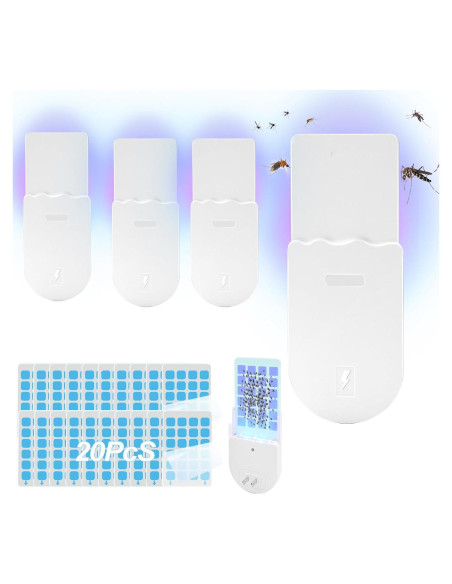 Trampa de Insectos Voladores LAZZAROU 4 pcs Luz UV Efectiva Trampa de Insectos Voladores LAZZAROU 4 pcs Luz UV Efectiva