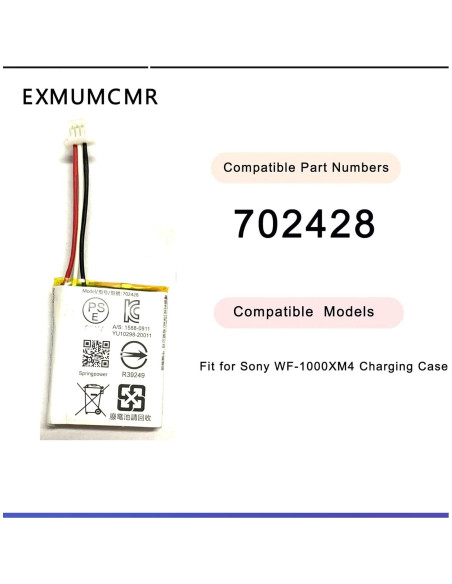 Batería Li-Polímero 702428 FENGMAI para Sony WF-1000XM4 3.85V 520mAh Batería Li-Polímero 702428 FENGMAI para Sony WF-1000XM4 3.85V 520mAh