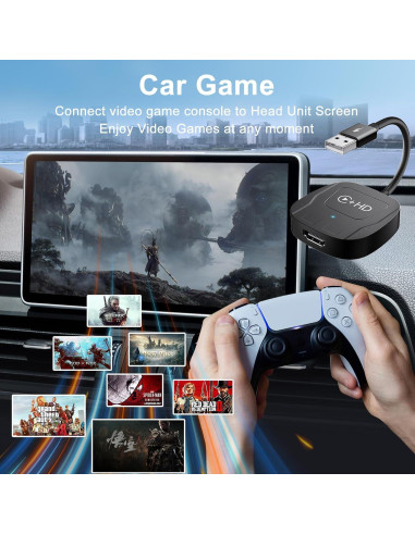 Adaptador CarPlay Inalámbrico 2-en-1 DxInvb con HDMI