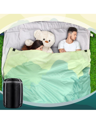 Saco de dormir doble Fanfanwin WAP1145 impermeable 190x150 cm