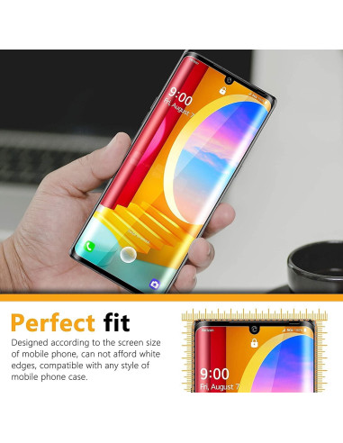 Protector de Pantalla Vidrio Templado LG Velvet 2 Piezas 9H