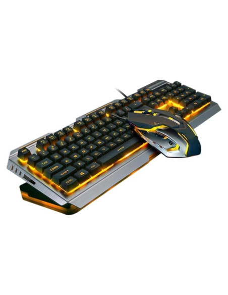 Teclado Mecánico Ergonómico HOMSFOU USB Retroiluminado y Ratón LED Teclado Mecánico Ergonómico HOMSFOU USB Retroiluminado y Ratón LED