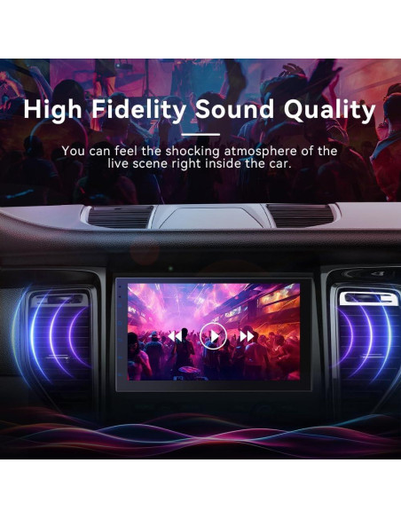 Estéreo de Coche 7" Haudio Double Din CarPlay Android Auto Estéreo de Coche 7" Haudio Double Din CarPlay Android Auto