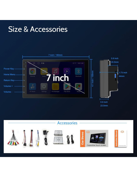 Estéreo de Coche 7" Haudio Double Din CarPlay Android Auto Estéreo de Coche 7" Haudio Double Din CarPlay Android Auto