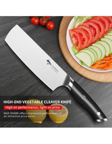 Cuchillo Nakiri MAD SHARK 17.78 cm Acero Inoxidable Ergonómico