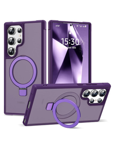 Funda Samsung Galaxy S24 Ultra con Soporte Magnético Púrpura