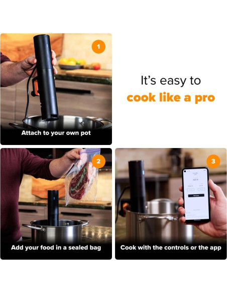 Cocinero Sous Vide Anova Culinary Mini 850W Bluetooth 2024 Cocinero Sous Vide Anova Culinary Mini 850W Bluetooth 2024