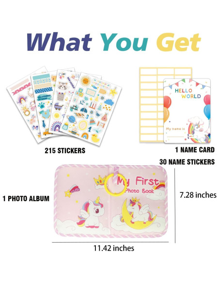 Álbum de Fotos UTOPLIKEY Unicornio Rosa 17 Páginas 245 Stickers Álbum de Fotos UTOPLIKEY Unicornio Rosa 17 Páginas 245 Stickers