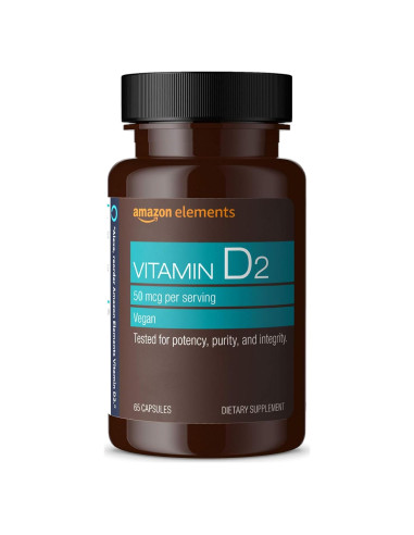 Vitamina D2 2000 UI Vegana Amazon Elements 65 Cápsulas