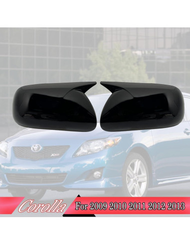 Cubierta Espejo Lateral MUXEE Toyota Corolla 2009-2013 2PCS Negro
