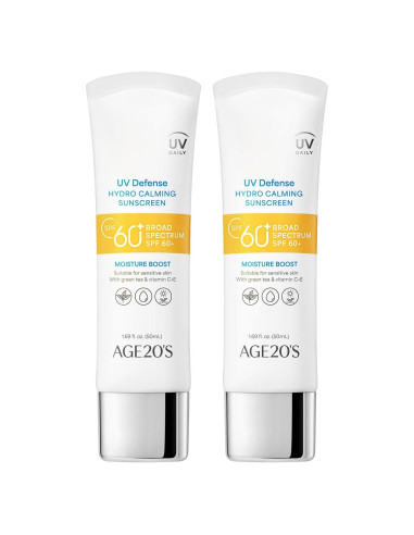 AGE20'S Protector Solar Hidratante SPF 60+ Té Verde Aloe Vera 2x50ml