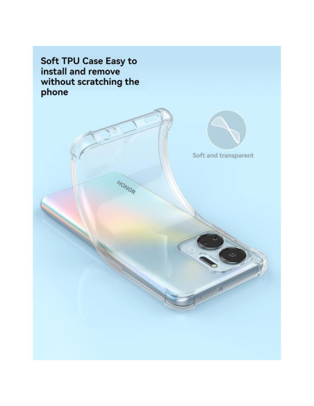 Funda TPU Transparente USTIYA para Honor X7A - Bumper Protector Funda TPU Transparente USTIYA para Honor X7A - Bumper Protector