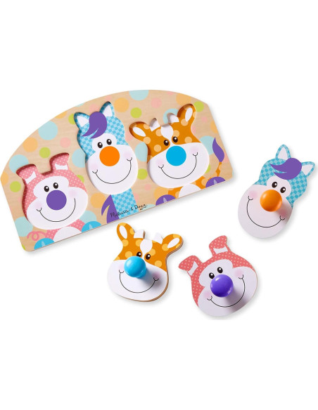 Rompecabezas de Madera Melissa & Doug Animales de Granja 3 Piezas Rompecabezas de Madera Melissa & Doug Animales de Granja 3 Piezas