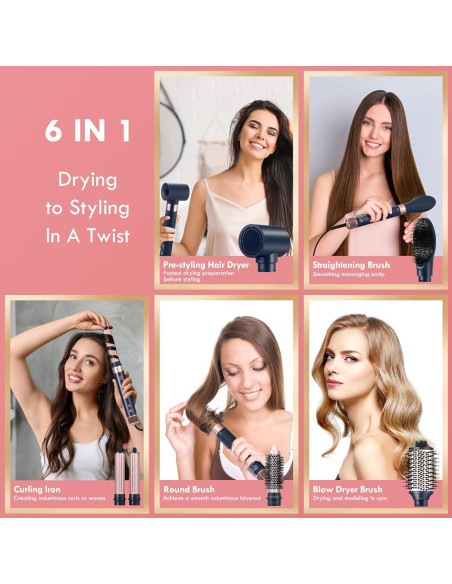 Estilizador de Cabello 6 en 1 NDLT con Iones Negativos Estilizador de Cabello 6 en 1 NDLT con Iones Negativos