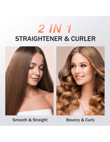 Plancha de Pelo MiroPure 1 Pulgada Titanio Cerámica 5 Temperaturas