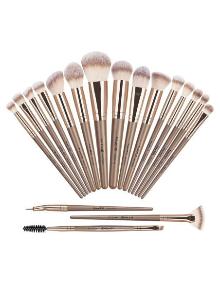 Conjunto de Pinceles de Maquillaje MAANGE 18 Pcs Sintéticos Conjunto de Pinceles de Maquillaje MAANGE 18 Pcs Sintéticos