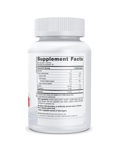 Gomitas de Melatonina Sin Azúcar Nordic Naturals 60 Unidades 1.5 mg Gomitas de Melatonina Sin Azúcar Nordic Naturals 60 Unidades 1.5 mg