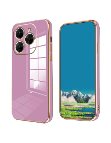Funda de Silicona a Prueba de Golpes Tecno Spark 20 Pro Púrpura