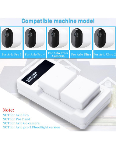 Paquete de 2 Baterías A-4A DGFTB 4800mAh para Arlo Pro 3/4/Ultra