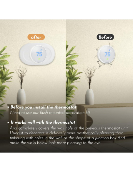 Kit Accesorios Termostato Inteligente Nest Pokin - Placa Pared Blanca Kit Accesorios Termostato Inteligente Nest Pokin - Placa Pared Blanca
