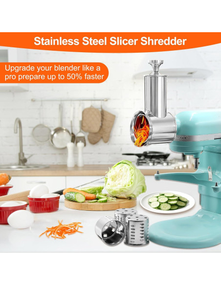 Cortador Rallador KitchenAid de Acero Inoxidable con 4 Cuchillas Cortador Rallador KitchenAid de Acero Inoxidable con 4 Cuchillas