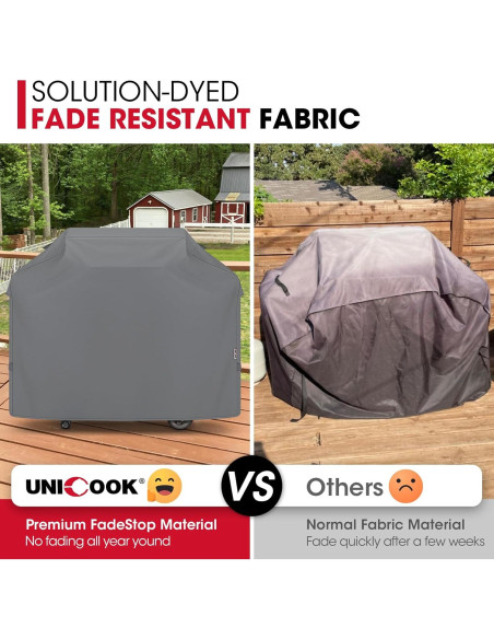 Cubierta de Parrilla Unicook 55" Impermeable para BBQ Gris Cubierta de Parrilla Unicook 55" Impermeable para BBQ Gris