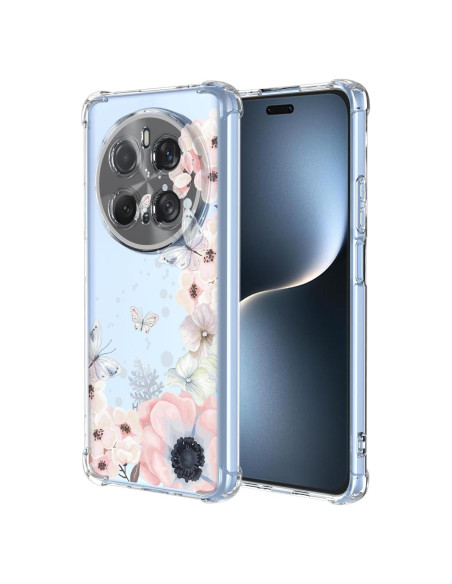 Funda Honor Magic 7 Pro Floral Rosa TPU Antigolpes Funda Honor Magic 7 Pro Floral Rosa TPU Antigolpes