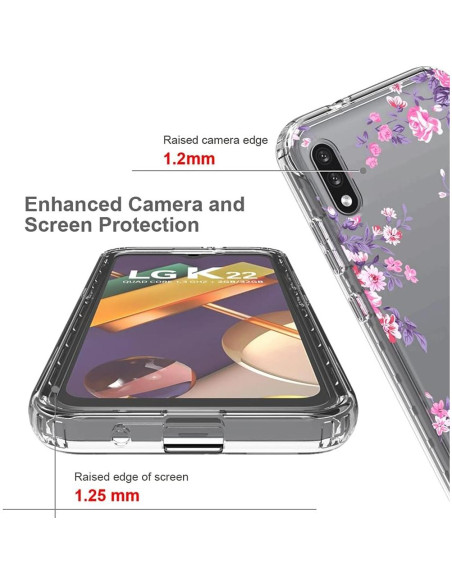 Funda Protectora Floral para LG K22/K32 - TPU Flexible Funda Protectora Floral para LG K22/K32 - TPU Flexible