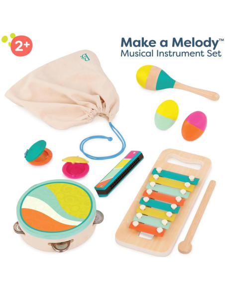 Set de Instrumentos Musicales de Madera B. toys - 9 Piezas Set de Instrumentos Musicales de Madera B. toys - 9 Piezas