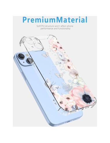 Funda Honor Magic 7 Pro Floral Rosa TPU Antigolpes