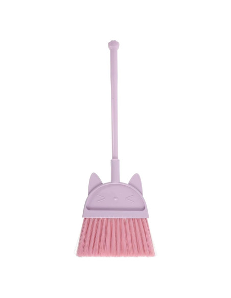 Escoba Cabilock Rosa para Niños con Diseño de Gato - Ligera y Divertida Escoba Cabilock Rosa para Niños con Diseño de Gato - Ligera y Divertida