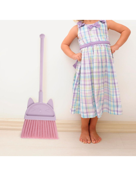 Escoba Cabilock Rosa para Niños con Diseño de Gato - Ligera y Divertida Escoba Cabilock Rosa para Niños con Diseño de Gato - Ligera y Divertida