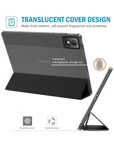 Funda Inteligente ProCase para Lenovo Idea Tab Pro 12.7" 2025 - Negra