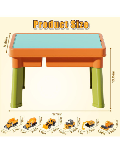 Mesa Sensorial Castillo Lehoo con 1.18kg de Arena y 6 Camiones