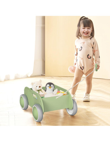 Andador de Madera WyfKyd Ajustable para Bebés 12-36 Meses