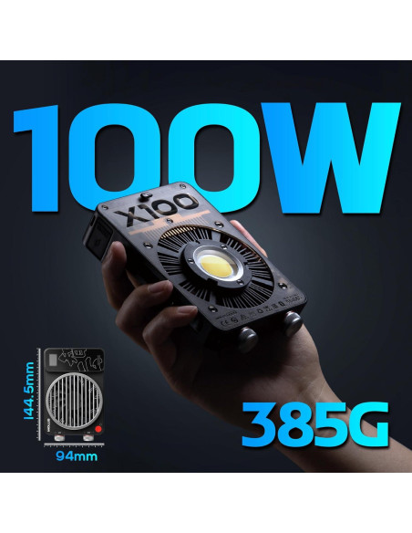 Lámpara de Video LED ZHIYUN MOLUS X100 100W 2700K-6500K Lámpara de Video LED ZHIYUN MOLUS X100 100W 2700K-6500K